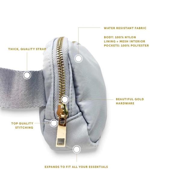 Belt bag with flowered detachable scarf - Picture 3 of 7